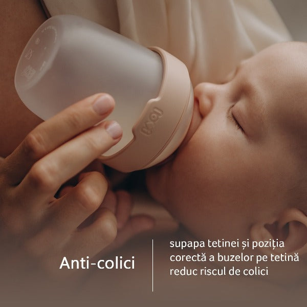 Biberon Mammafeel cu tetina anti-colic 150 ml 21/595, LOVI
