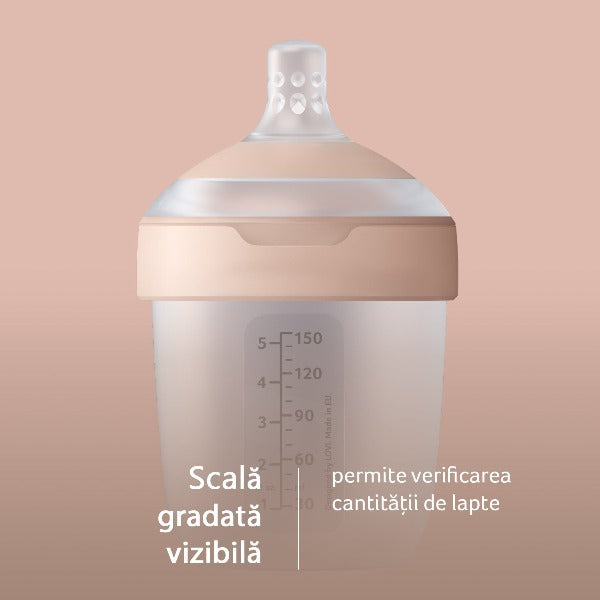 Biberon Mammafeel cu tetina anti-colic 150 ml 21/595, LOVI