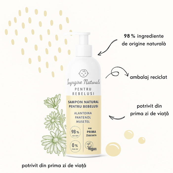 Sampon natural pentru bebelusi, 200 ml