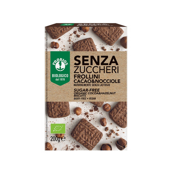 Biscuiti Cu Cacao Si Alune, Fara Zahar 200g, Eco