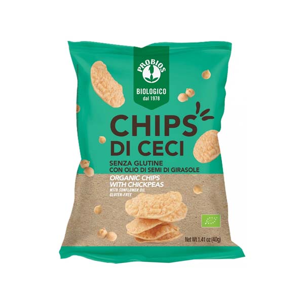 BIO Chipsuri de Naut fără gluten, 40g, Probios