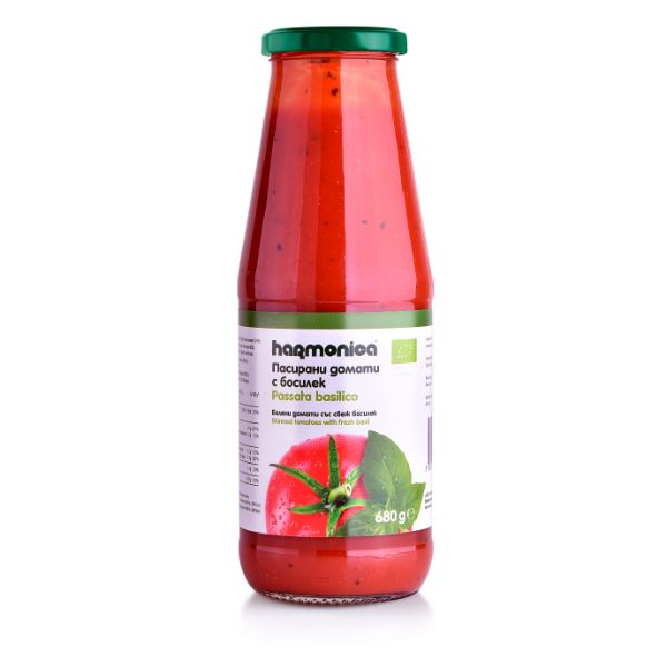 Sos de rosii passata Cu busuioc, fără gluten 680G, ECO