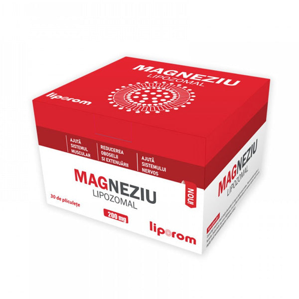 Magneziu lipozomal, 200mg, 30 plicuri, Liporom