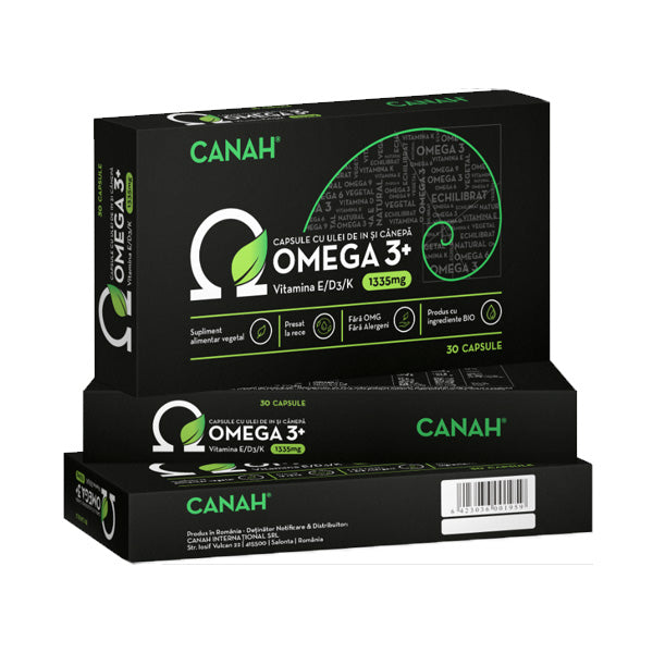 Canah Capsule Omega3+ Vitamina E, D3, K, 30 Cps