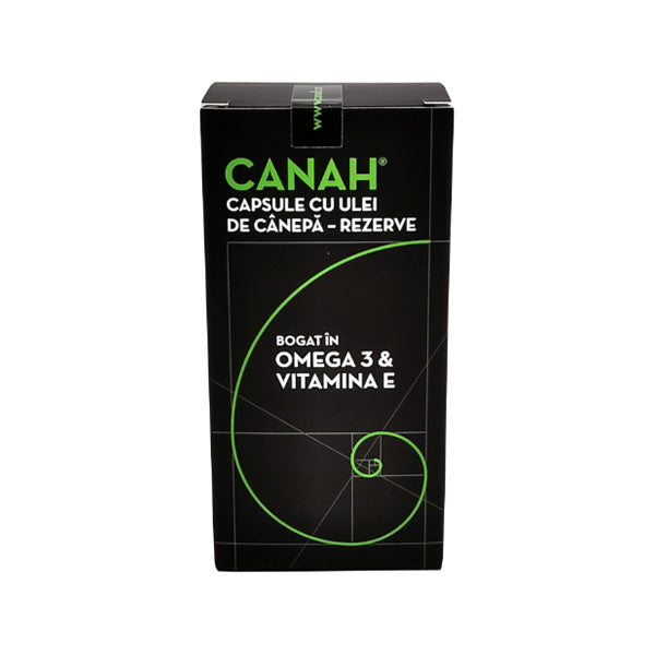 Canah Capsule Cu Ulei De Canepa - Rezerva 90 Cps