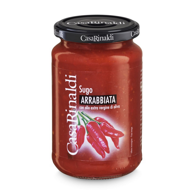 Sos Arrabbiata pentru paste cu ardei chilli picanti si ulei de masline extravirgin 350g, Casa Rinaldi