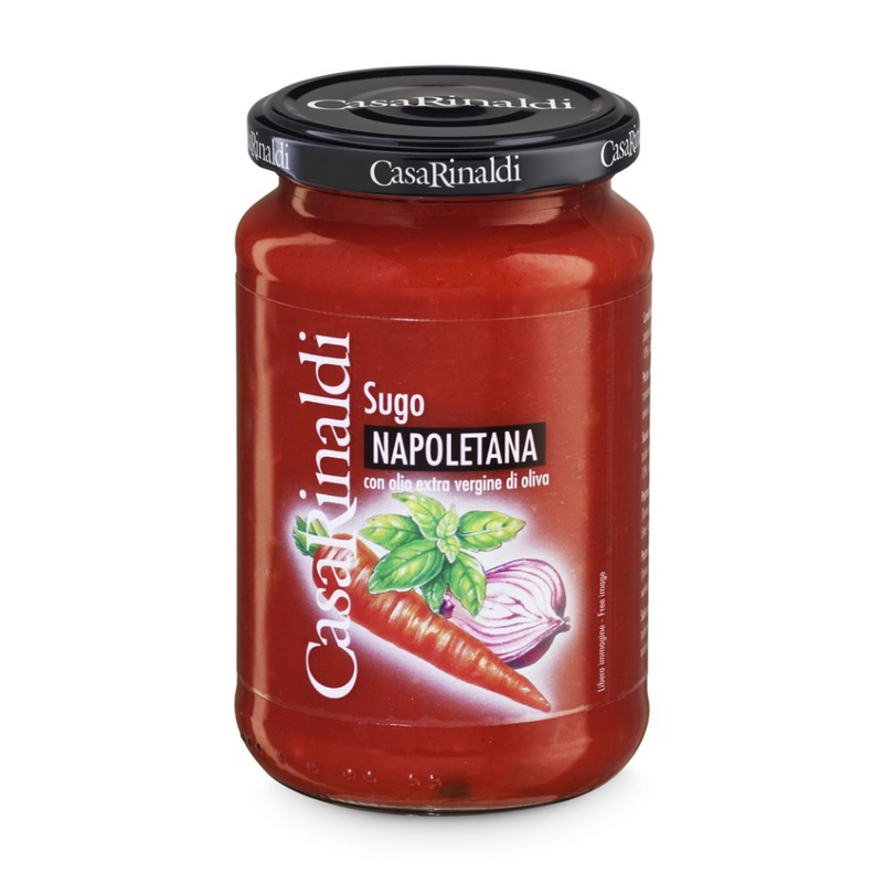 Sos Napoletana pentru paste cu ceapa, ul. de masline extravirgin, morcovi si busuioc 350g, Casa Rinaldi