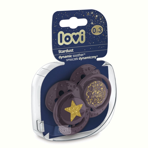 Lovi Suzeta Silicon Dynamic 0-3 M 2 Pcs Stardust Violet 22/892_Violet