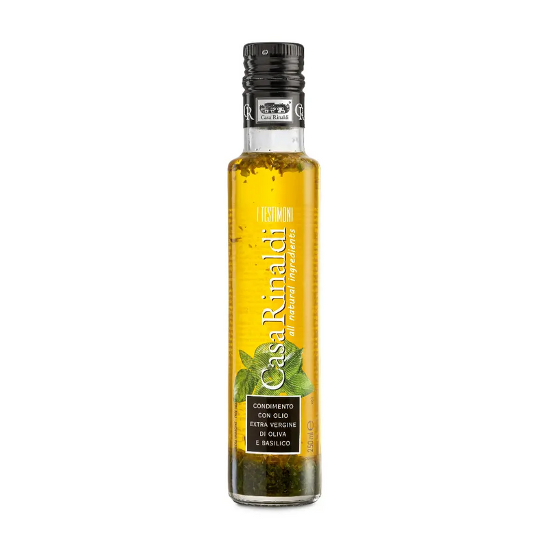 Ulei de masline extravirgin aromatizat cu busuioc 250 ml, Casa Rinaldi