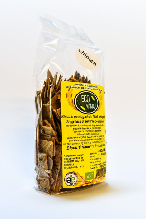 Ecomania Bio Biscuiti Integrali Cu Seminte de Chimen 200G