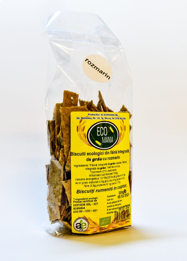 Ecomania Bio Biscuiti Integrali Cu Rozmarin 200G