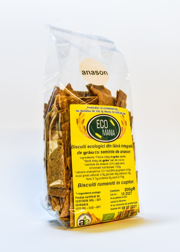Ecomania Bio Biscuiti Integrali Cu Anason 200G