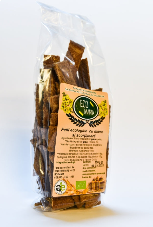 Ecomania Bio Felii Cu Miere Si Scortisoara 150G