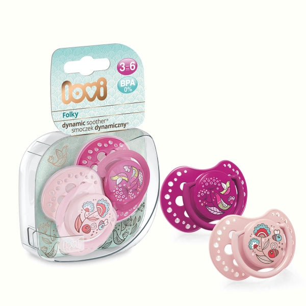 Lovi Suzeta Silicon Dynamic 3-6M 2 Pcs Folky Fata - 22/842Girl