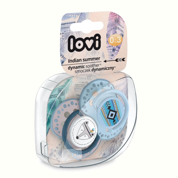 Lovi Suzeta Silicon Dynamic 0-3M 2 Pcs Indian Summer Baiat - 22/855Boy