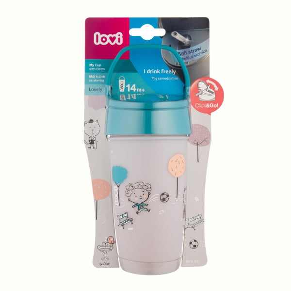 Lovi Cana Mea Cu Pai Active 350ml Lovely Baiat - 35/355Boy