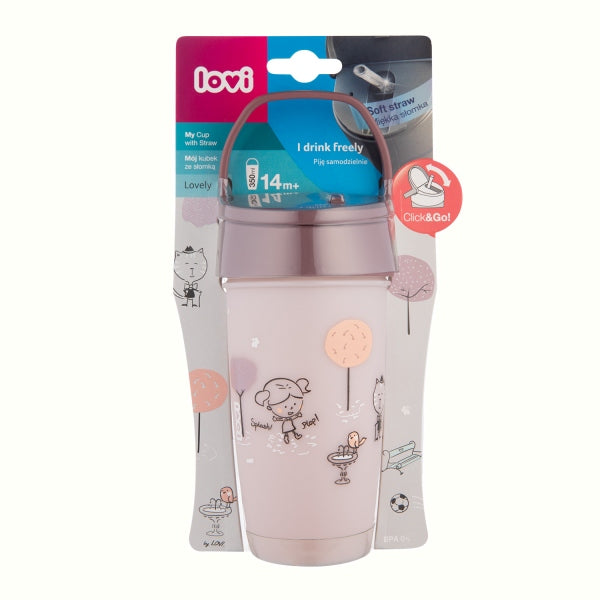 Lovi Cana Mea Cu Pai Active 350ml Lovely Fata - 35/355Girl