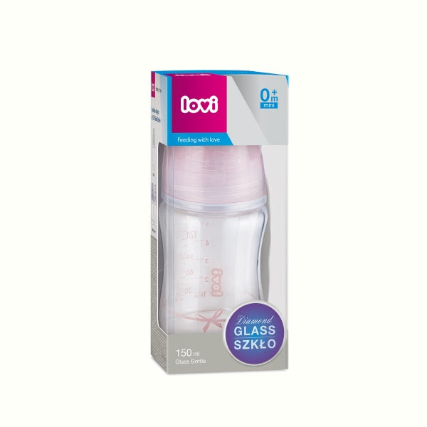 Lovi Biberon Sticla Diamond Glass 150 ml Baby Shower Fata - 74/104Girl