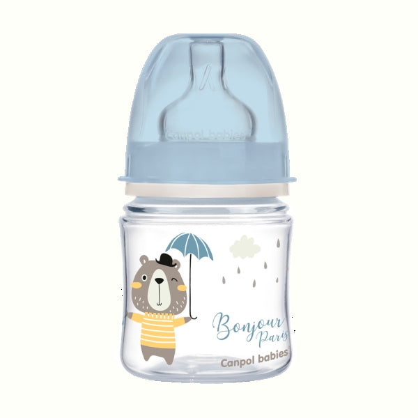 Canpol Babies Biberon Anticolici Cu Gat Larg 120 ml Pp Bonjour Paris_Blu - 35/231_Blu