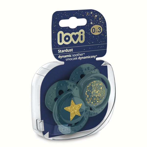 Lovi Suzeta Silicon Dynamic 0-3 M 2 Pcs Stardust Green 22/892_Green