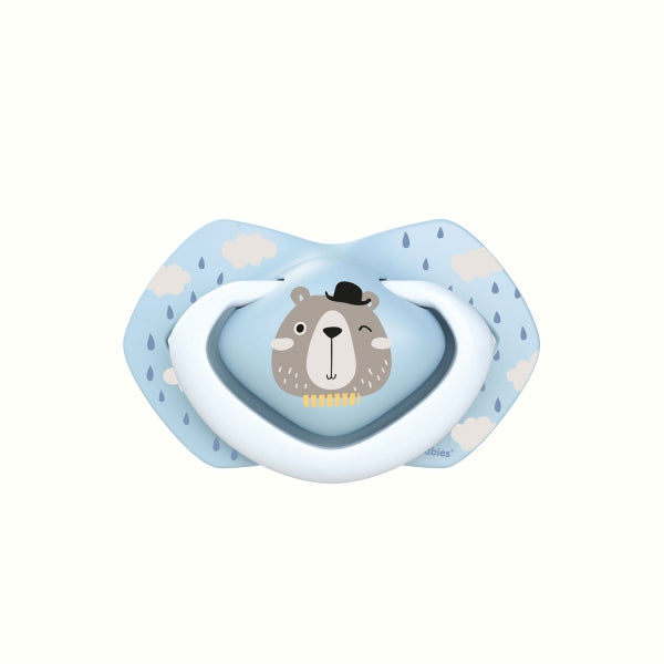 Canpol Babies Suzeta Simetrica Din Silicon 6-18 M Bonjour Paris 2 Pcs 22/648_Blu