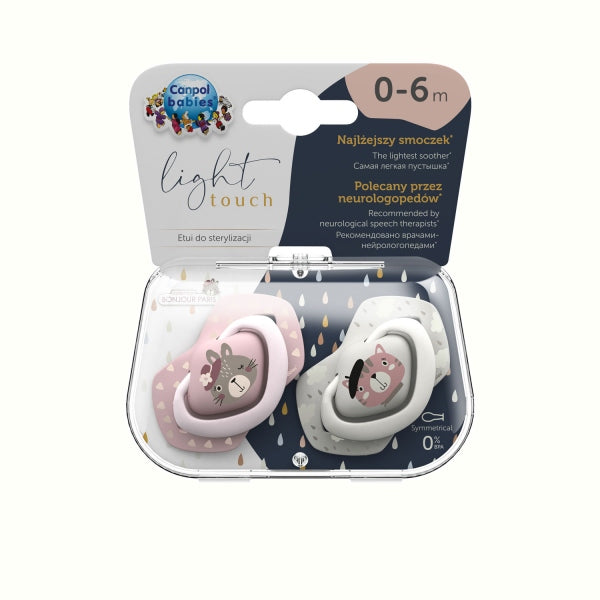 Canpol Babies Suzeta Simetrica Din Silicon 0-6Luni, 2 Buc Bonjour Paris 22/647_Pin
