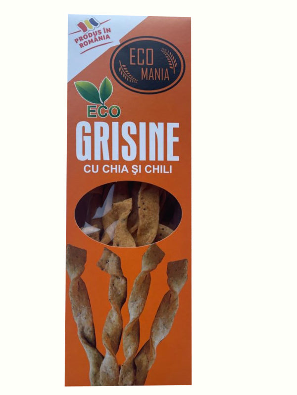 Ecomania Bio Grisine Cu Chia Si Chili 125G
