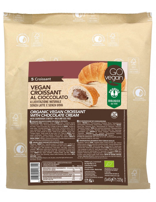 Probios Bio Croasanti Vegani Cu Crema de Ciocolata 45G*5