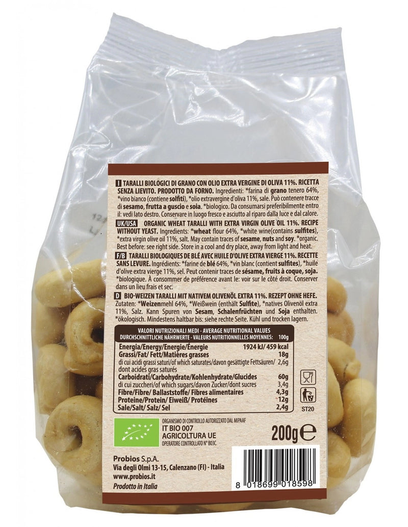 Probios Bio Covrigei Cu Ulei de Masline 200G